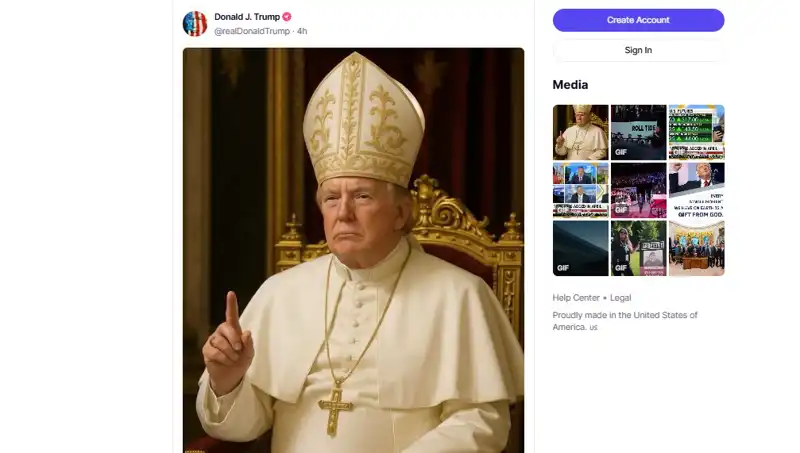 Trump’tan Papalık Önünde Dikkat Çeken Fotoğraf Paylaşımı