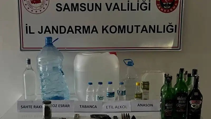 Samsun'da Sahte İçki Operasyonu: Yüzlerce Litre Ele Geçirildi!