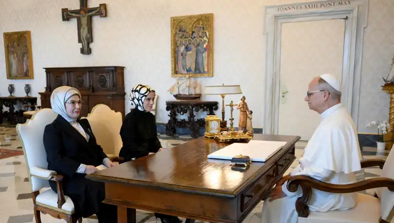 Emine Erdoğan ve Papa Leo'dan Gazze İçin Tarihi Buluşma