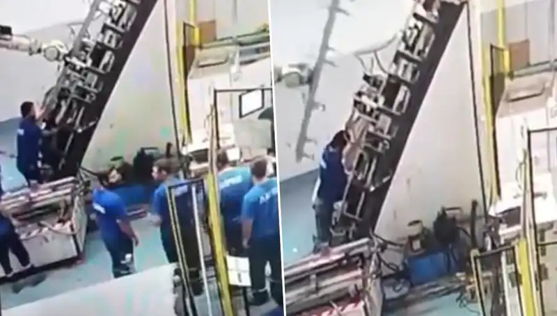 Fabrikada Dehşet Anları: Makine Sırtına Saplandı, Yaralılar Var!