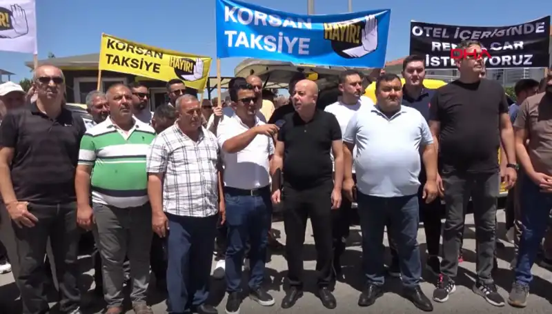 Belek Taksicileri Eyleme Geçti: Kontak Kapatma İle Taleplerini Duyurdular