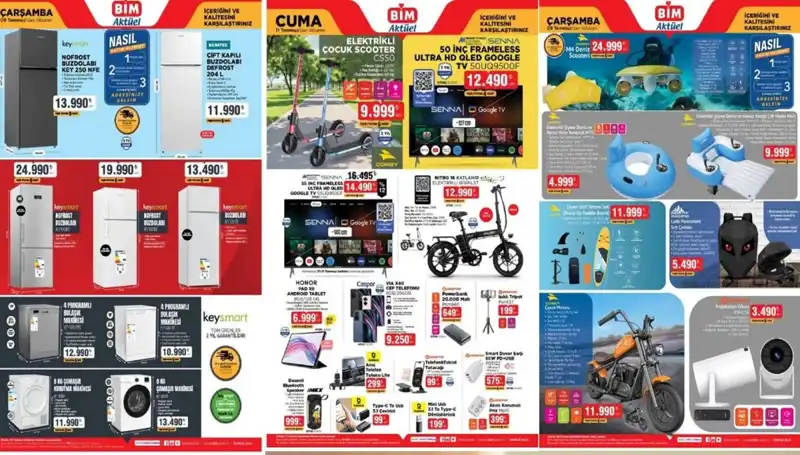 BİM 8-11 Temmuz Aktüel Kataloğu ile Elektronik ve Beyaz Eşya Fırsatları!