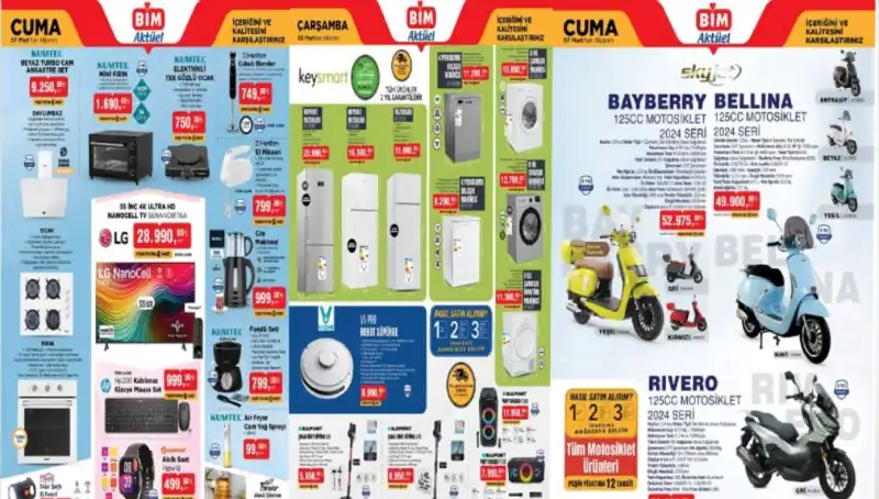 BİM'de 4-7 Mart 2025 Tarihlerinde Neler Satışta? Robot Süpürge ve Motosiklet Var!