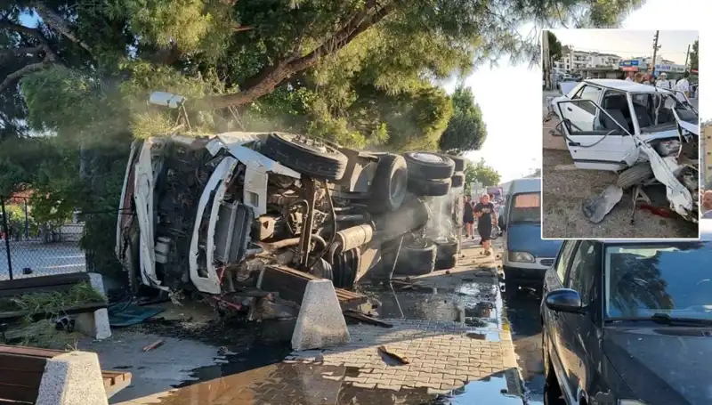 Freni Patlayan Kamyon, Trafik Işığında Bekleyen Araçlara Çarptı: Korku Dolu Anlar