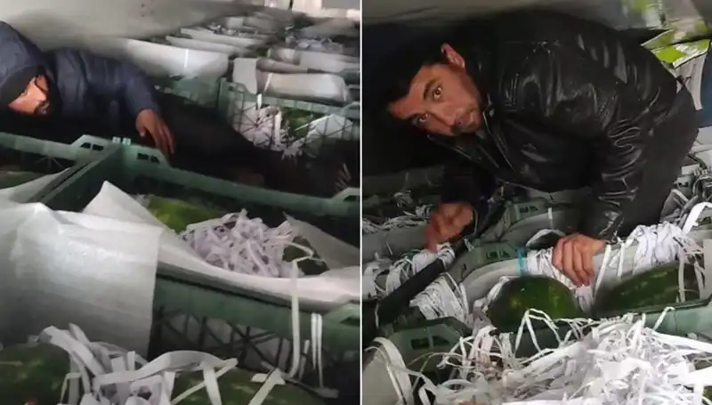 Karpuz Yüklü Tırda Sıcak Gelişme: Göçmenler Ortaya Çıktı